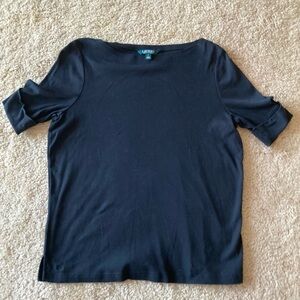 Ralph Lauren Women's Classic Black Short Sleeve Top